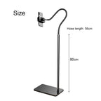 Tablet Floor Stand, 136cm Height Adjustable Holder 4.5-11 Inch Phone,Tablet,eBook Reader(Black)