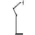 Tablet Stand Holder Height Adjustable 360 Degree Rotating Metal Base Phone Holder for Bed Mount Dock for 4~11inch Screen Tablet Smartphones E-Book Reader (Black 2)