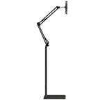 Tablet Stand Holder Height Adjustable 360 Degree Rotating Metal Base Phone Holder for Bed Mount Dock for 4~11inch Screen Tablet Smartphones E-Book Reader (Black 2)