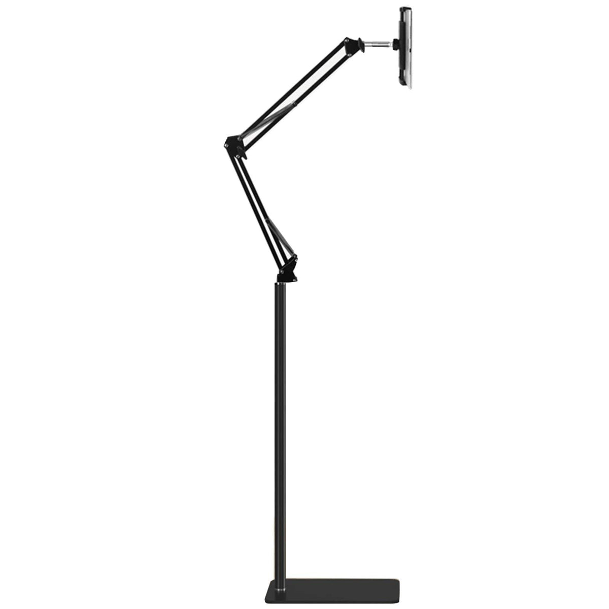 Tablet Stand Holder Height Adjustable 360 Degree Rotating Metal Base Phone Holder for Bed Mount Dock for 4~11inch Screen Tablet Smartphones E-Book Reader (Black 2)