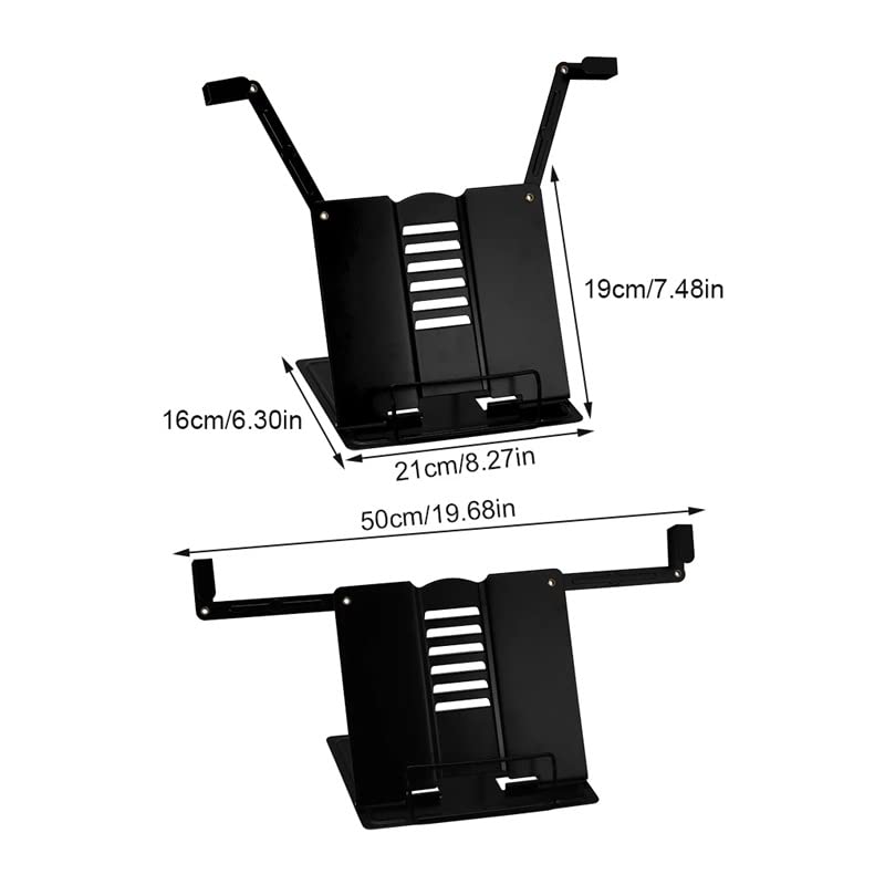 Adjustable Metal Bookshelf Portable Reading Support File Shelf Tablet Sheet Music Recipe Holder