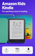 Amazon Kids Kindle 16GB (newest model), Now thinner and lighter, 6" glare-free display, weeks of battery, includes 1 year of books and Bookman cover