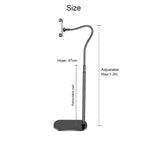 GENYS Height and Angle Adjustable Floor Stand Aluminum Alloy Universal Stand with Flexible Arms,Bed Tablet Mount Holder Stand,for Phone Tablet iPad E-Readers (Color : White, Size : 1.2m Height)