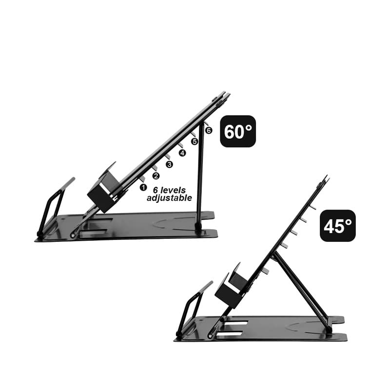 Adjustable Metal Bookshelf Portable Reading Support File Shelf Tablet Sheet Music Recipe Holder