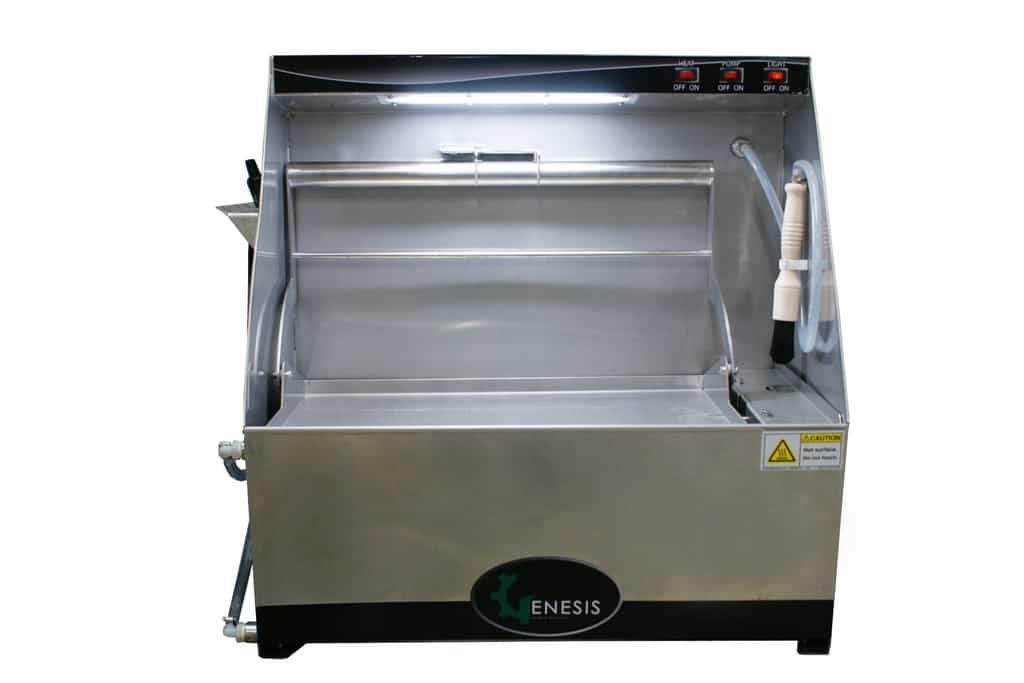 GENESIS G-500 17-Gallon Aqueous Stainless Steel Benchtop Parts Washer with Micro Immersion Bath and Hand Detail Brush
