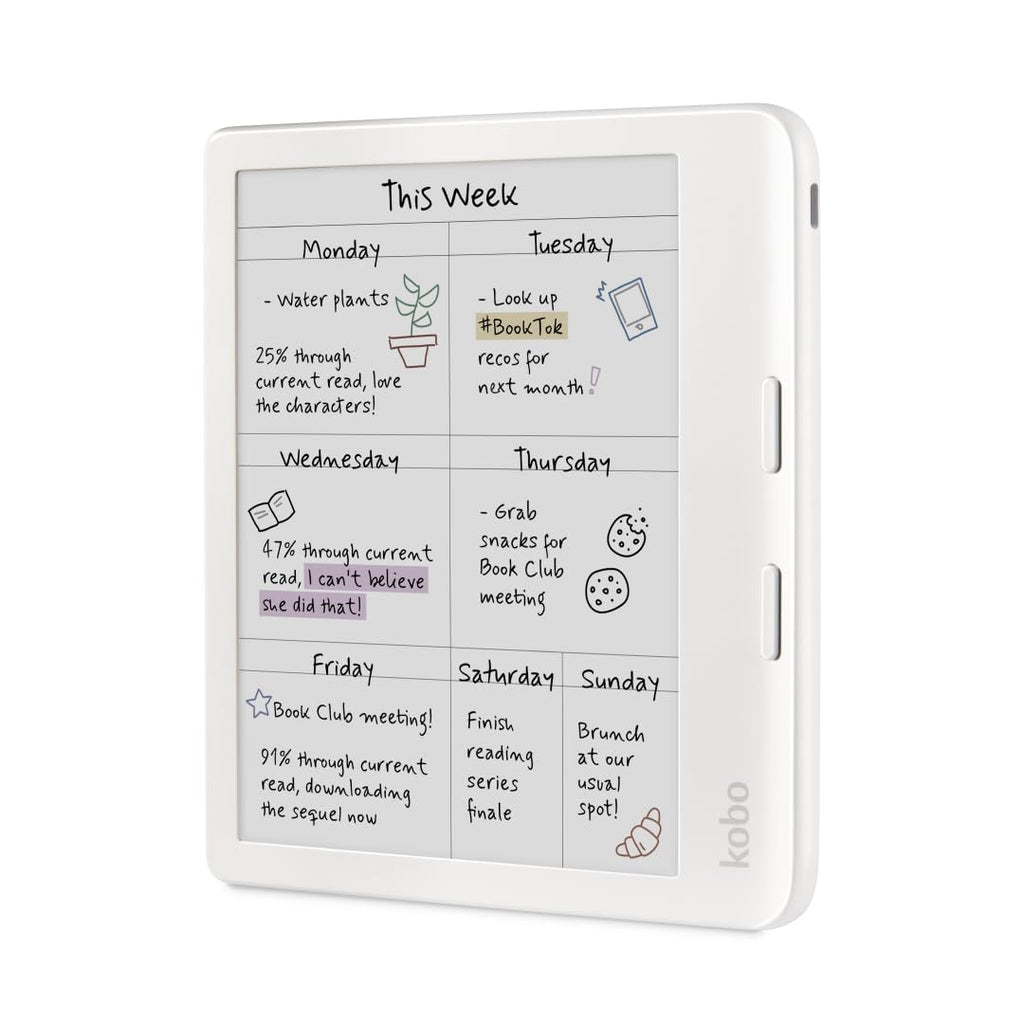 Kobo Libra Colour eReader, 7” Color E Ink, Waterproof, White