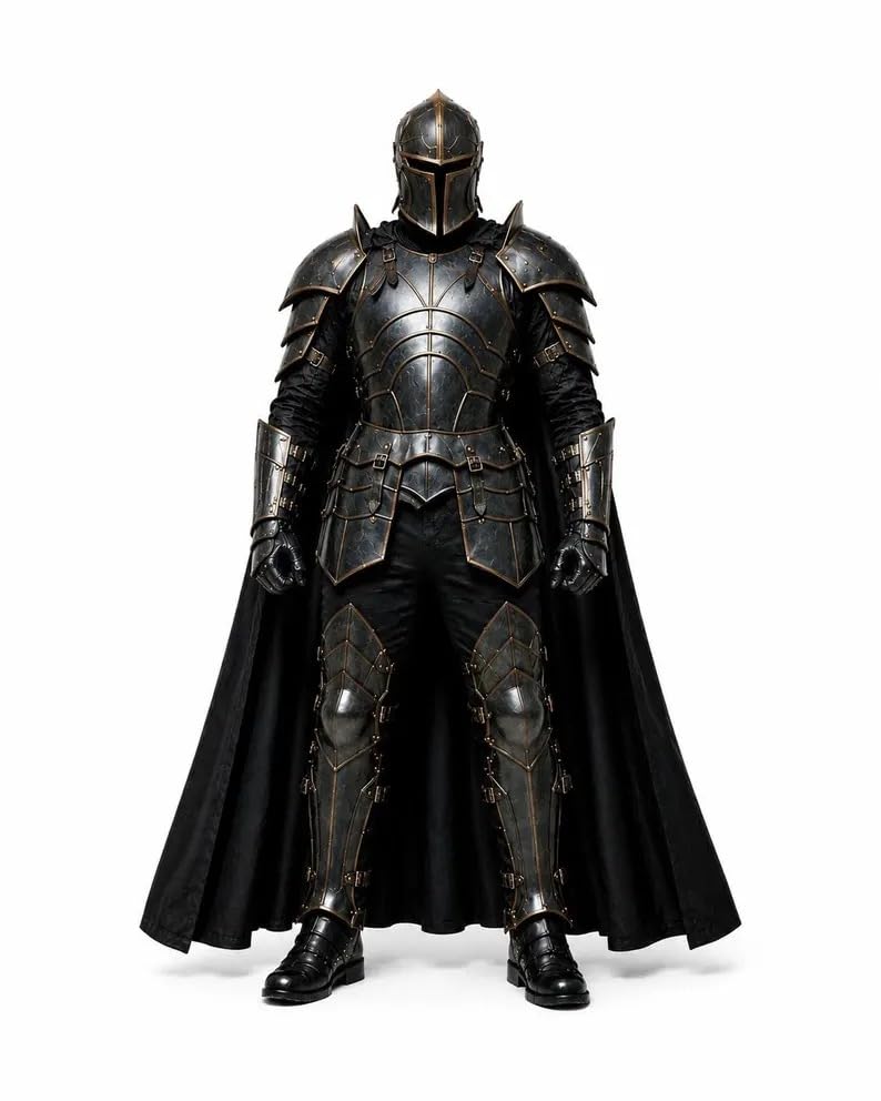 Wearable Gothic Knight Armor Full Steel Medieval Plate Armour Costume for Halloween, Cosplay, Renaissance & Display.