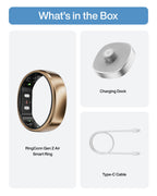RingConn Gen 2 Air Ultra-Thin Smart Ring(Size 8, Dune Gold)