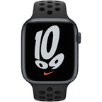 Apple Watch Nike Series 7 (GPS, 45MM) Midnight Aluminum Case with Anthracite/Black Nike Sport Band (Renewed)