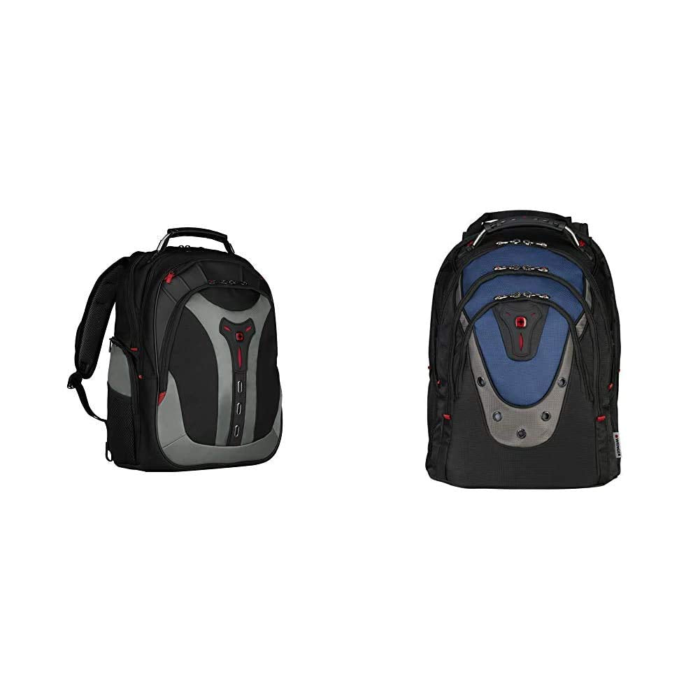 Wenger 600639 PEGASUS 17 Inch Laptop Backpack (25 Litre) & 600638 IBEX 17 Inch Laptop Backpack, Triple Protect Compartment with iPad/Tablet/eReader Pocket in Blue (23 Litre)