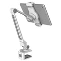 Tablet Stand Holder Adjustable Flexible Long Arm Holder 360 Degree Rotation for 4-11" Cell Phone Tablet E-Readers and More Devices Black (White) (White)