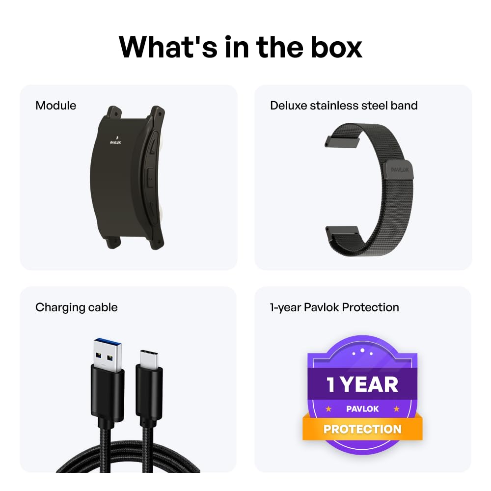 Pavlok 3 - Silent Alarm & Wearable Mindfulness Coach for Good Habits - Elevate Mindfulness, Create Good Habits - Track Steps, Activity, and Sleep Patterns