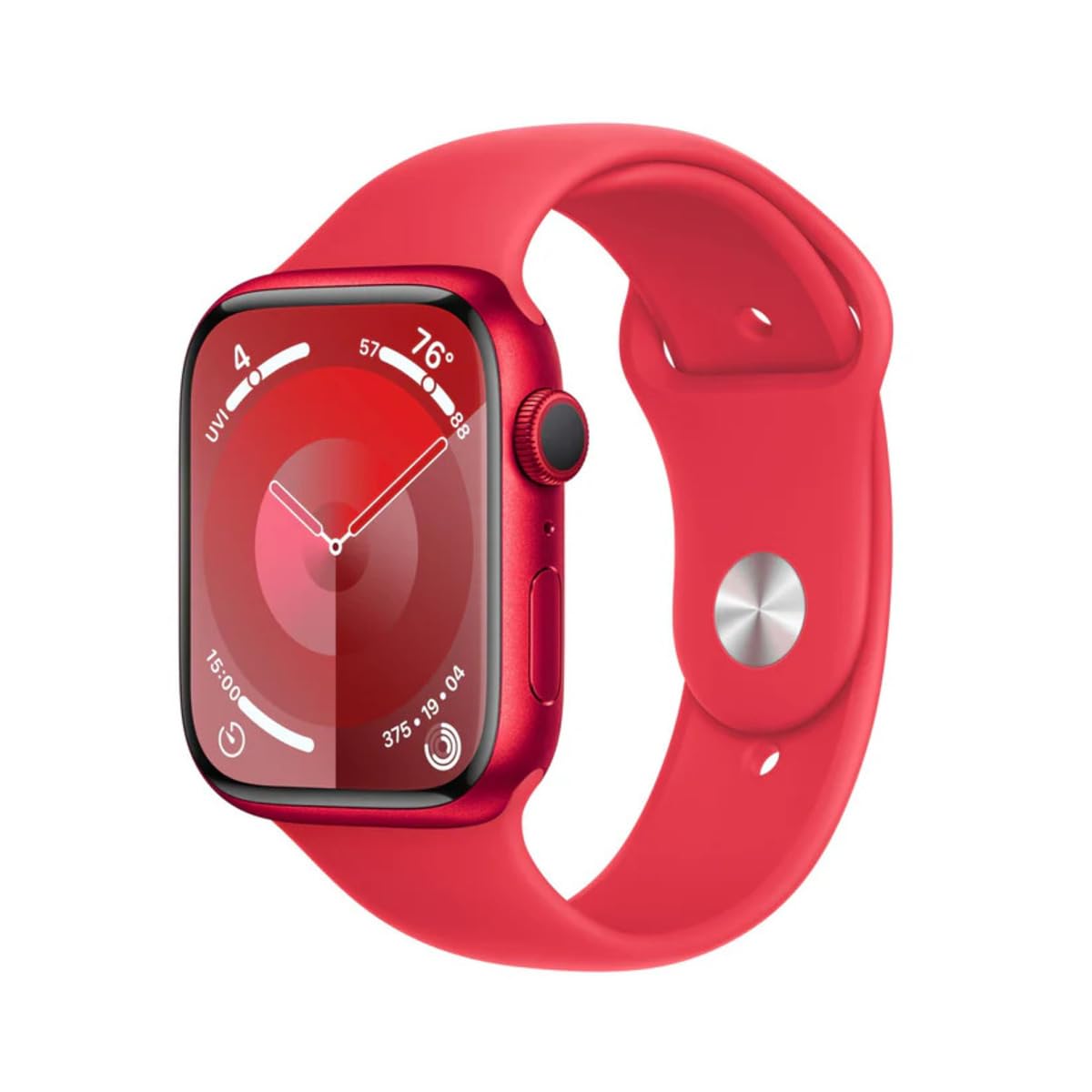 Apple Watch Series 9 [GPS 45mm] Midnight Aluminum Case with Midnight Sport Band M/L (Renewed)