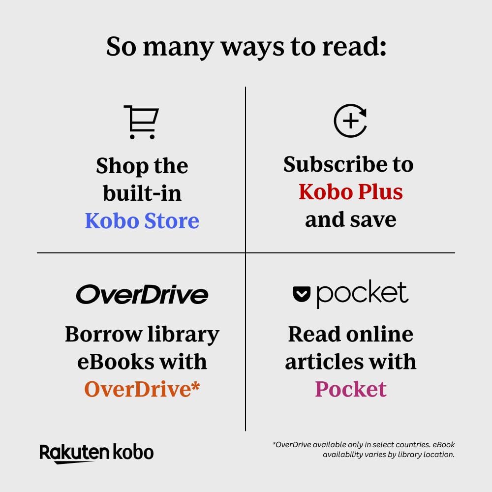 Kobo Clara Colour | eReader | 6” Glare-Free Colour E Ink Display | Dark Mode Option | Waterproof | Audiobooks | 16GB of Storage | Black
