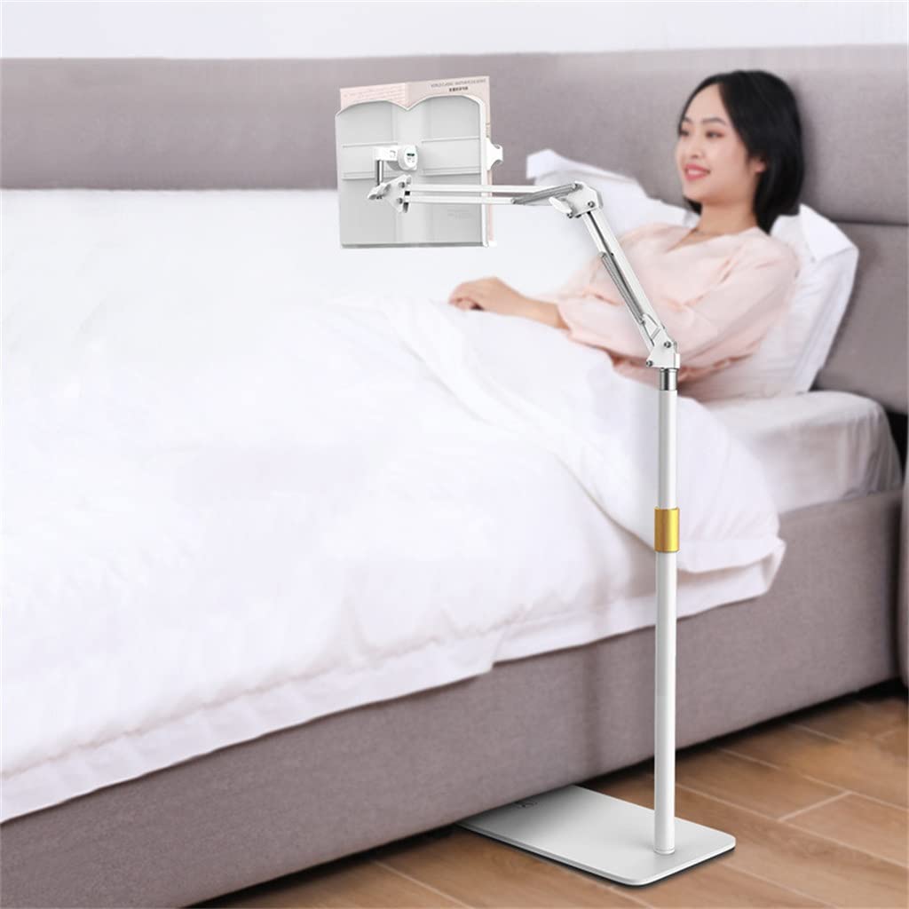 Height Adjustable Reading Book Floor Bracket Long Arm Table Bed Stand Multi Angle Rotation Holder