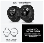 Garmin Instinct 3-50mm Tactical Edition, Solar Charging Display, Rugged Outdoor GPS Smartwatch, Applied Ballistics Support, LED Flashlight, Multi-Band GPS PowerBank Bundle
