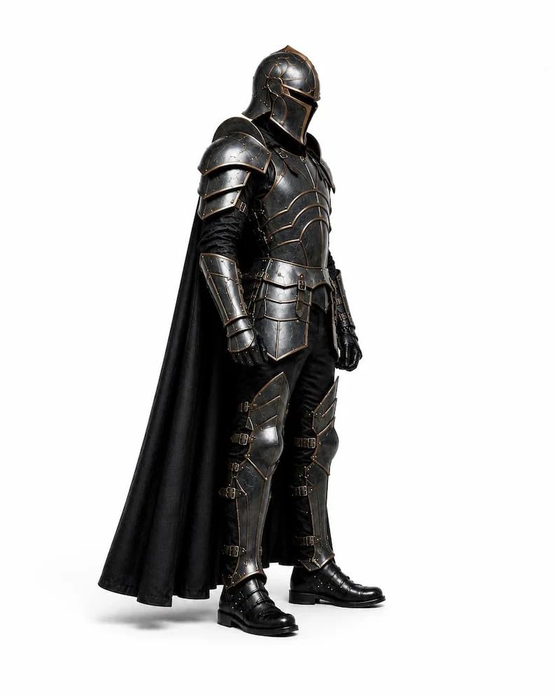 Wearable Gothic Knight Armor Full Steel Medieval Plate Armour Costume for Halloween, Cosplay, Renaissance & Display.