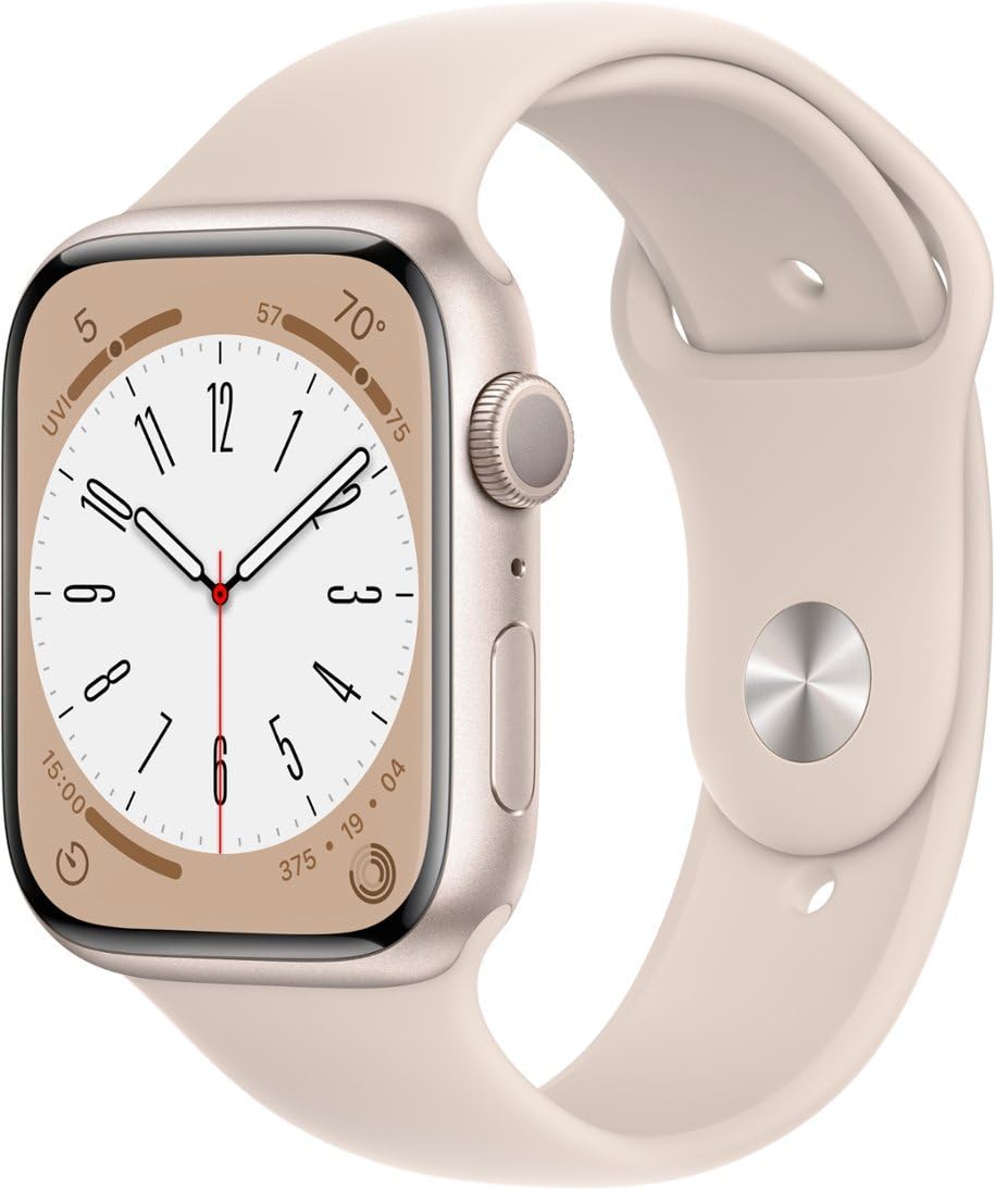 Apple Watch Series 8 [GPS, 41mm] - Midnight Aluminum Case with Midnight Sport Band, M/L (Renewed)