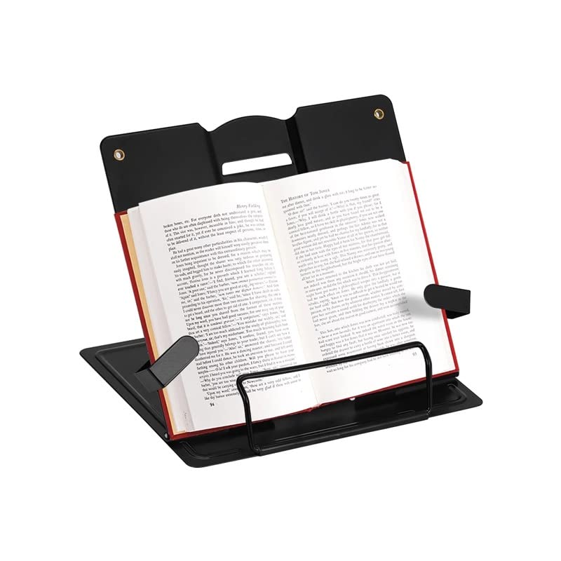 Adjustable Metal Bookshelf Portable Reading Support File Shelf Tablet Sheet Music Recipe Holder