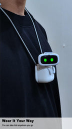 EMOPET Aibi Pocket Pet - Wearable Robot | ChatGPT Powered AI Companion with Voice Commands, Emotional Interaction, Singing & Dancing | Magnetically Attaches to Anywhere | Ultra Portable