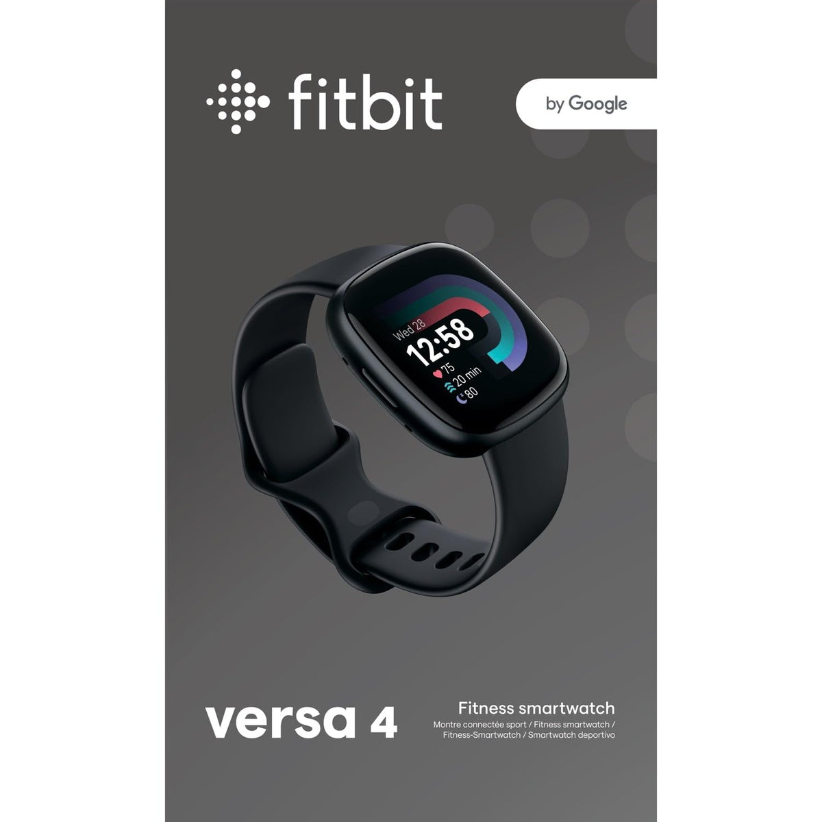 Fitbit Versa 4 Health & Fitness Smartwatch with GPS, 24/7 Heart Rate, Sleep Tracking, Workout Modes, Built-in Alexa, Water Resistant, 6+ Day Battery Life - Black