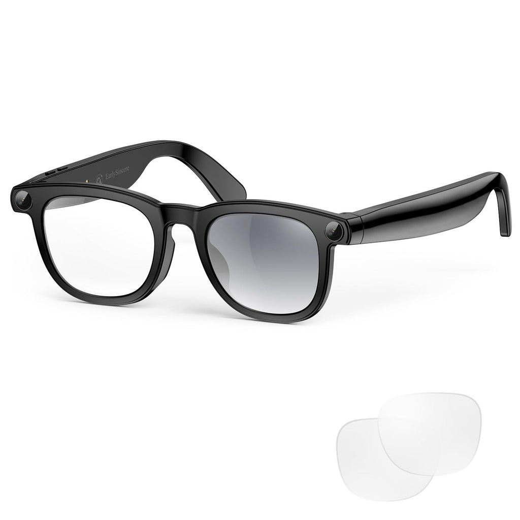 AI Smart Glasses, 8MP 4K POV Camera, EIS HD Video, Translation