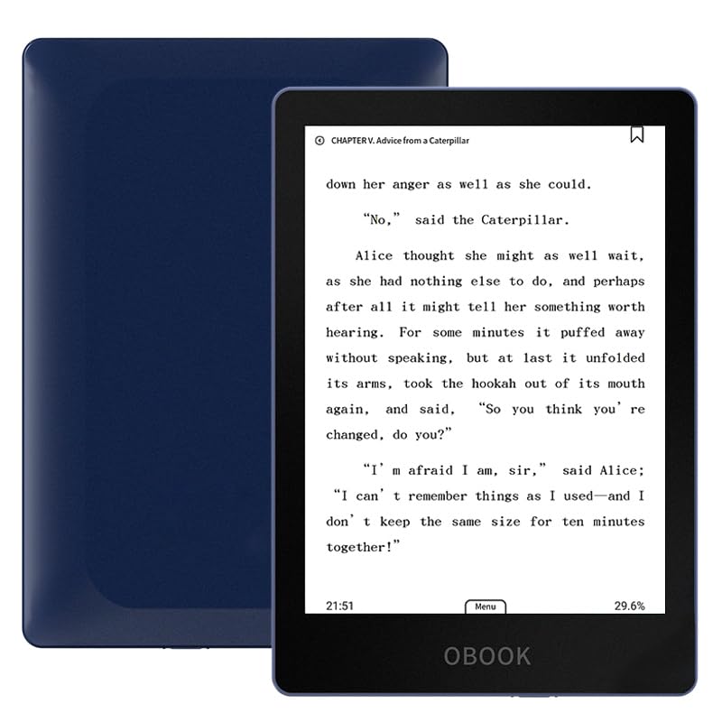 OBOOK6 eReader (64G), 6" 300ppi Glare-Free Display, Android, Adjusting Front Light, Long of Battery Life, Dark Mode Option, eBook Readers Devices