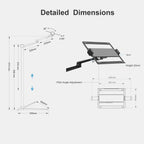 3-in-1 Floor Stand for Phone, Tablet, Laptop or E-Reader, Tablet Holder Stand, Adjustable Height and Angle(Silver)