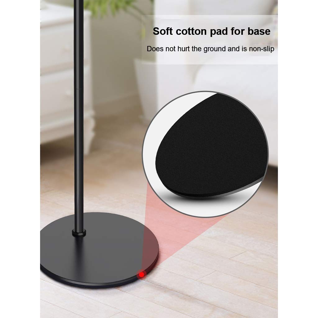 Height Adjustable, 360 ° Rotation Clip Tablet Stand for Phones, Phablets, E-Readers, and Gaming Devices, Holder Flexible Gooseneck Arm Stand Solid Metal Base,Black-165x26cm,Black-165x26cm