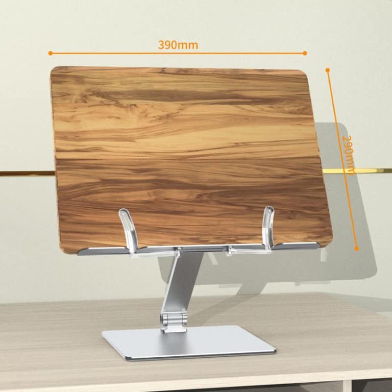 Adjustable Height Angle Reading Stand Aluminum Alloy Wooden Textbook for Big Heavy Books