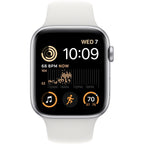 Apple Watch SE (2nd Gen) (GPS + Cellular, 44mm) - Silver Aluminum Case with White Sport Band, M/L (Renewed)