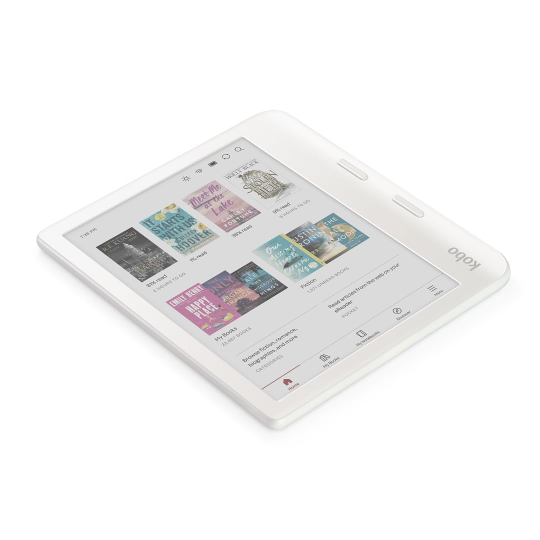 Kobo Libra Colour eReader, 7” Color E Ink, Waterproof, White