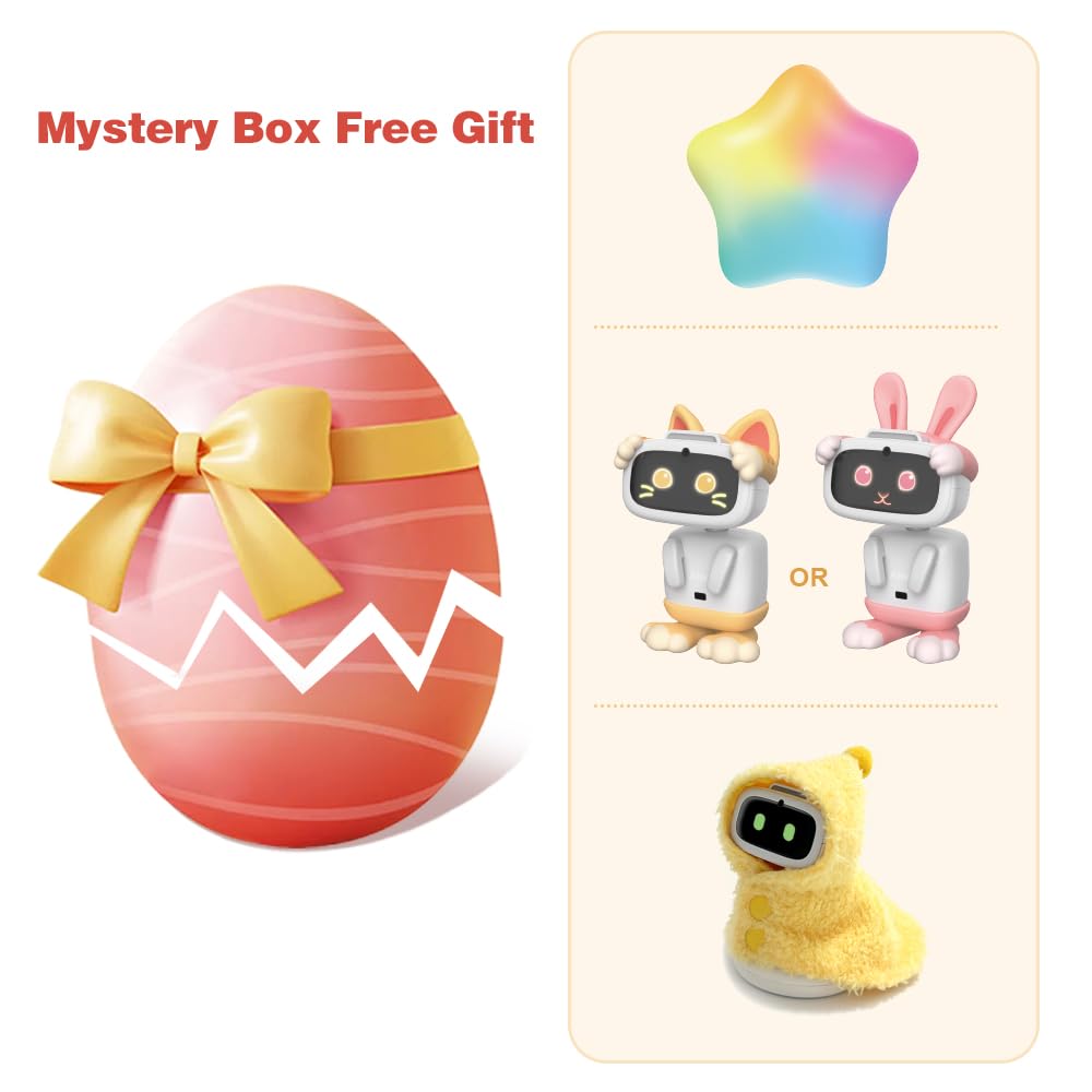 EMOPET Aibi Pocket Pet - Wearable Robot | ChatGPT Powered AI Companion with Voice Commands, Emotional Interaction, Singing & Dancing | Magnetically Attaches to Anywhere | Ultra Portable