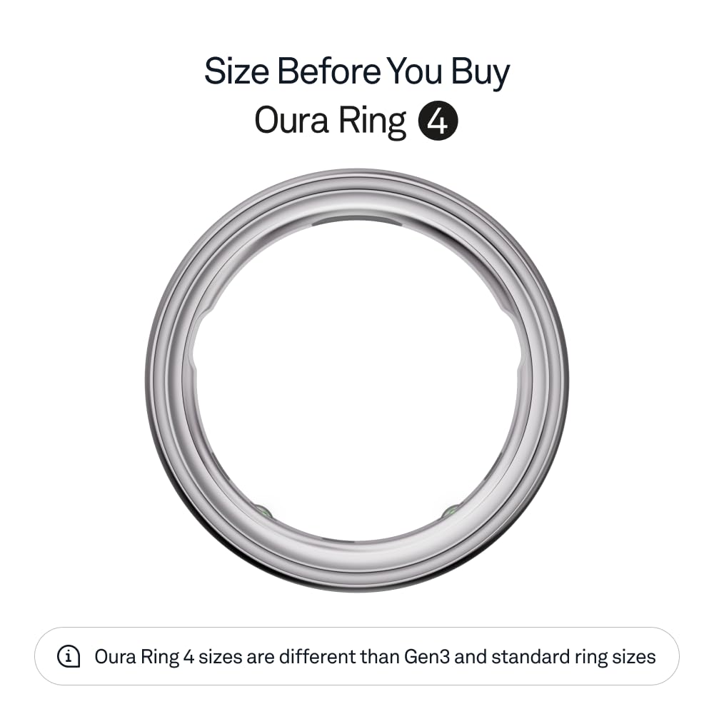 Oura Ring 4 Smart Ring - Silver - Size 11