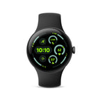 Google Pixel Watch 3 (45mm) Latest Model - Matte Black Aluminum Case - Obsidian Band - Wi-Fi (Renewed)