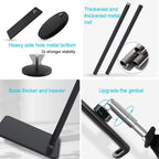 Tablet Stand Holder Height Adjustable 360 Degree Rotating Metal Base Phone Holder for Bed Mount Dock for 4~11inch Screen Tablet Smartphones E-Book Reader (Black 2)