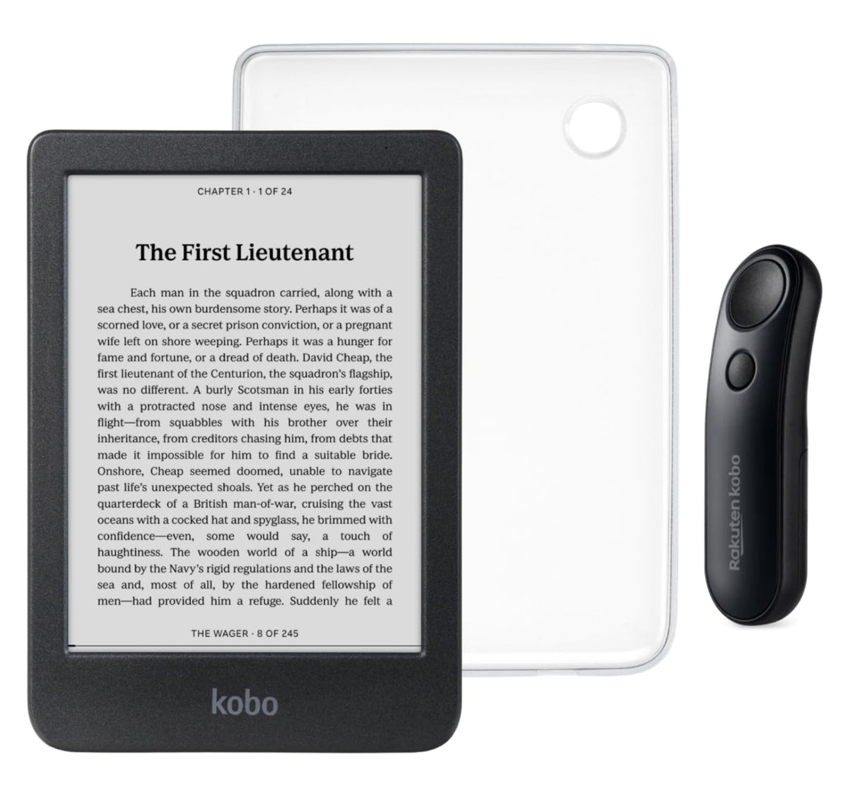 Kobo Clara BW eReader with Case & Black Remote Bundle