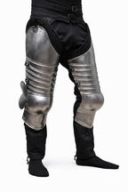 Polished Steel Knight Leg Armor Greaves Medieval Gothic Leg Guard Set Wearable Armor Costume Pair for LARP, Cosplay, Halloween & Reenactment