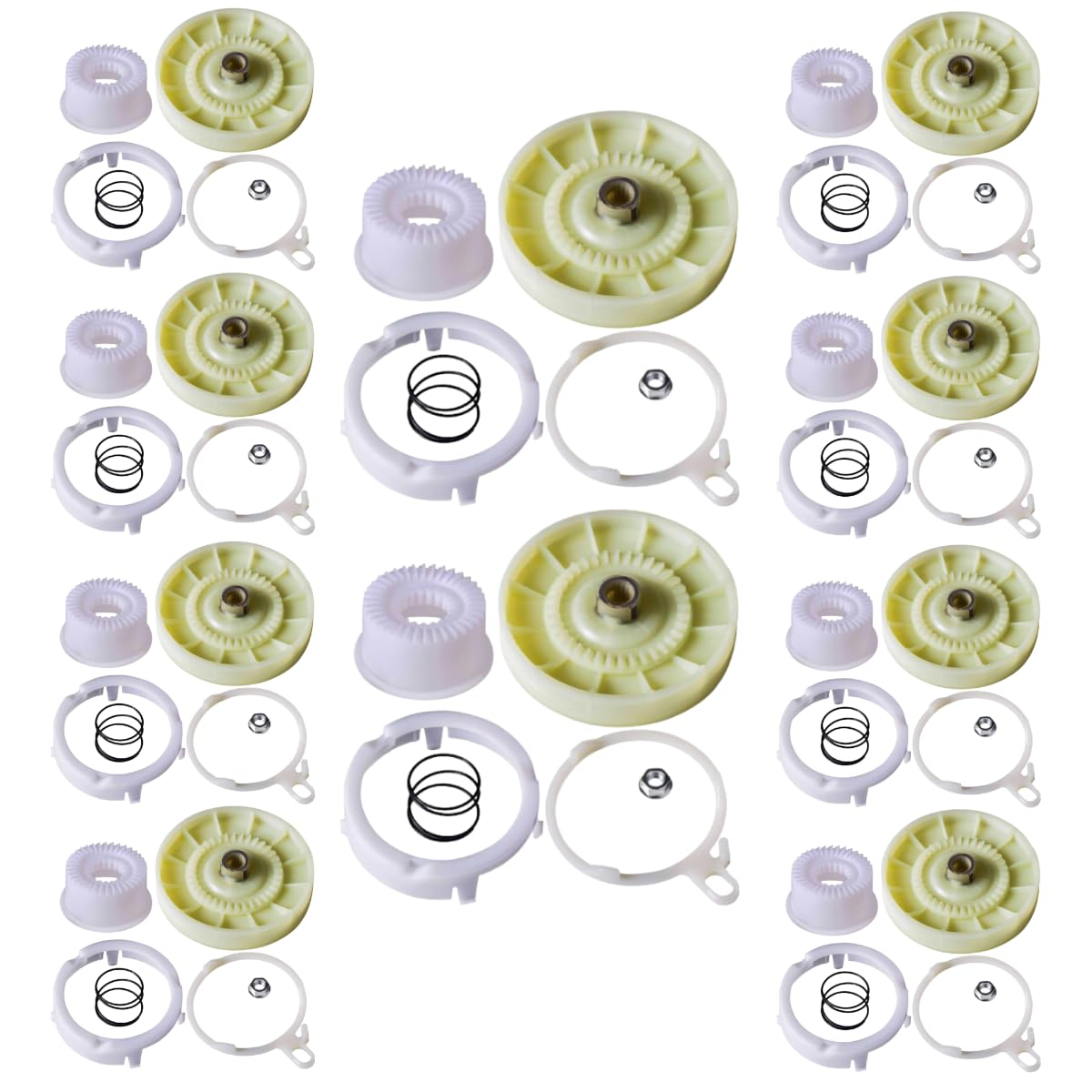 For W10721967 Washer Pulley Clutch Kit For Whirlpool W10006356 AP4514410 10-PACK