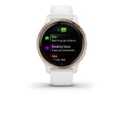 Garmin Venu 2S, Smaller-Sized GPS Smartwatch with Advanced Health Monitoring and Fitness Features, Rose Gold Bezel with White Case and Silicone Band, (010-02429-03) (Renewed)