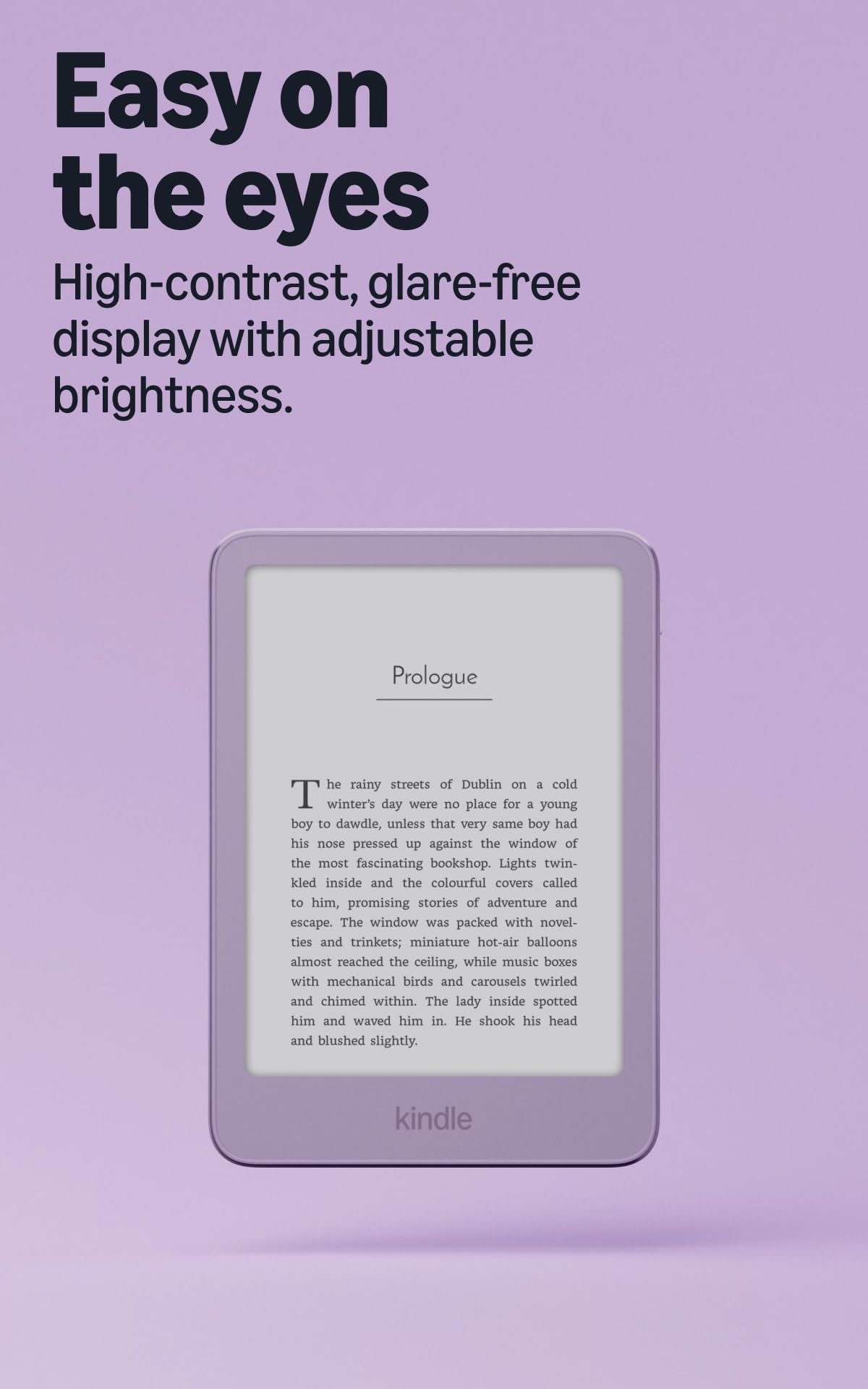 Amazon Kindle 16GB (newest model), Now thinner, lighter, and faster, 6" display, Ube