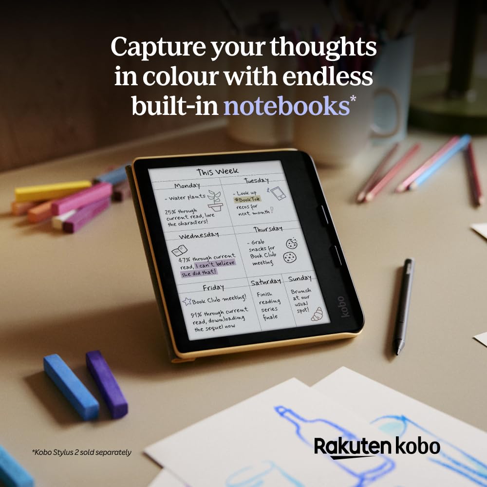 Kobo Libra Colour eReader, 7” Color E Ink, Waterproof, White