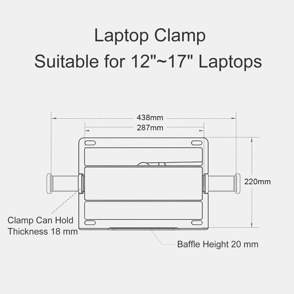 Adjustable Mobile Floor Stand with 2 Clamps for Phones, Tablets, Laptops & E-Readers | Rolling Tablet Holder with Easy Mobility & Height Adjustment