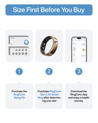 RingConn Gen 2 Air Ultra-Thin Smart Ring(Size 8, Dune Gold)
