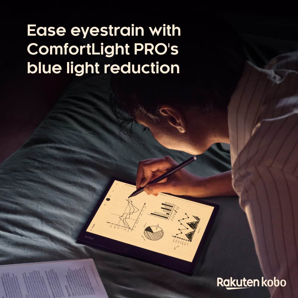 Kobo Elipsa 2E | eReader | 10.3” Glare-Free Touchscreen with ComfortLight PRO | Includes Kobo Stylus 2 | Adjustable Brightness | Wi-Fi | Carta E Ink Technology | 32GB of Storage