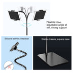 Tablet Floor Stand, 136cm Height Adjustable Holder 4.5-11 Inch Phone,Tablet,eBook Reader(Black)