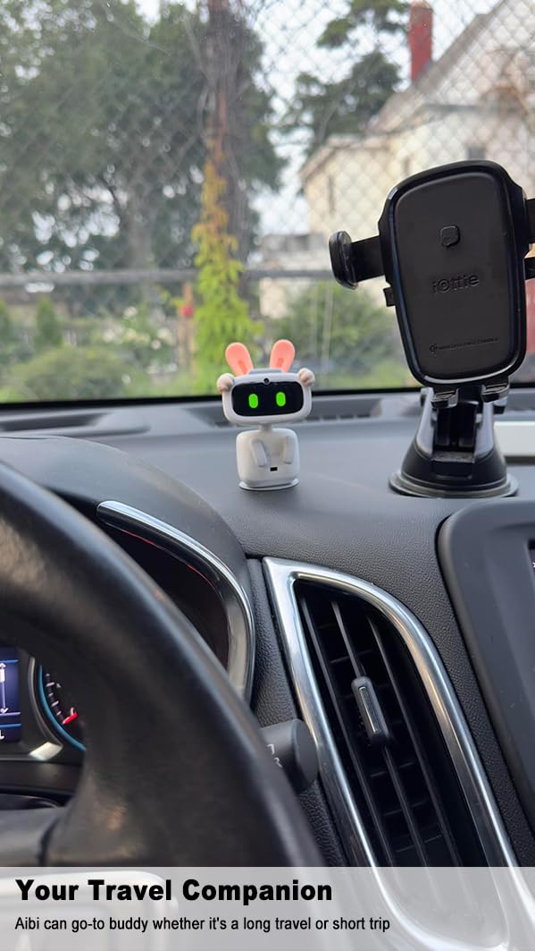 EMOPET Aibi Pocket Pet - Wearable Robot | ChatGPT Powered AI Companion with Voice Commands, Emotional Interaction, Singing & Dancing | Magnetically Attaches to Anywhere | Ultra Portable