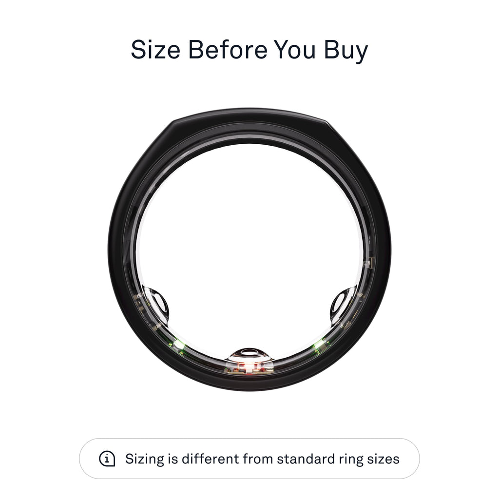 Oura Ring Gen3 Heritage - Black - Size 8