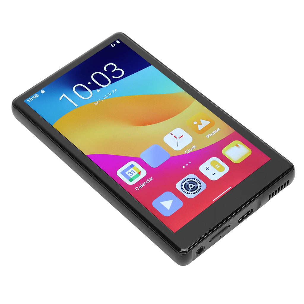 5.0in LED Multi Touch MP4 Player 1080P Video Playback Widescreen Portable Media with 2500mAh Battery Type C Fast Charging Supports AVI MOV MKV FM Radio Ebook Reader for Music and