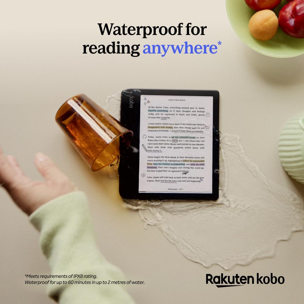 Kobo Libra Colour eReader, 7” Color E Ink, Waterproof, White